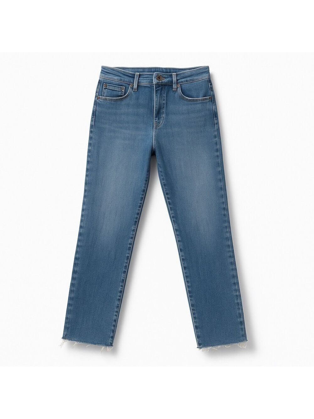 AG Adriano Goldschmied Blue Farrah Skinny Raw Hem Denim Jeans - 30R